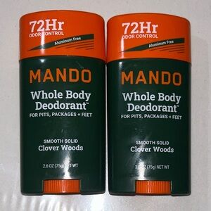 Mando Whole Body Deodorant Smooth Solid - Clover Woods (Green/Orange)